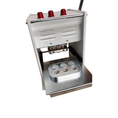 China Manual Food 6 Hole Small Nespresso Coffee Capsule Filling Hot Sealing Machine for sale