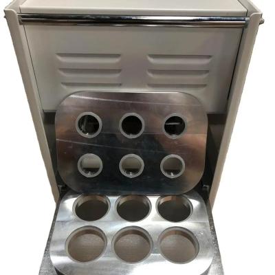 China Food Nespresso Aluminum Foil PP Film Coffee Capsule Cup Sealing Machine Manual 6 Holes Heat Sealing Machine for sale