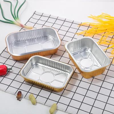 China Recyclable Aluminum Aluminum Foil Container And Lids Tray 750Ml Custom Printing / Aluminum Foil Food Packing Cardboard Customized CE ISO T/T for sale