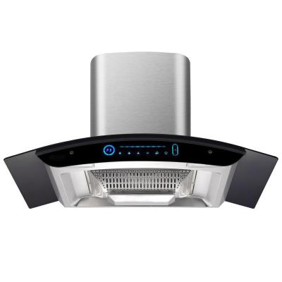 China Household Wholesale Customized Stainless Steel Exhaust Touch Switch Range Hood for sale