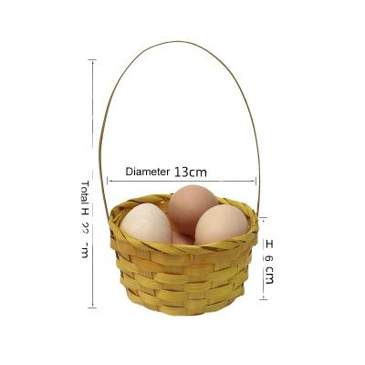 China Festival Decoration Custom Logo And White Rattan Woven Basket Rattan Christmas Easter Basket PET Opp Bag Plastic Packing Large for sale