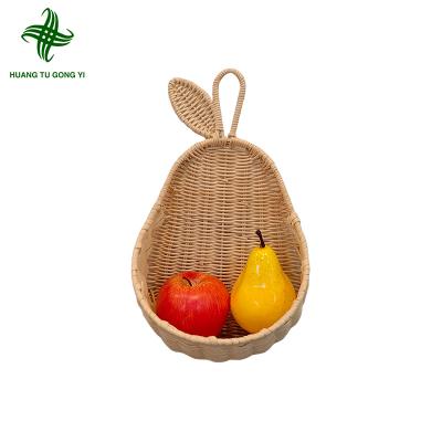 China Minimalist Huangtu Home Decor Round Plant Plankton Wall Hanging Basket Vietnam Woven Handwoven Basket for sale