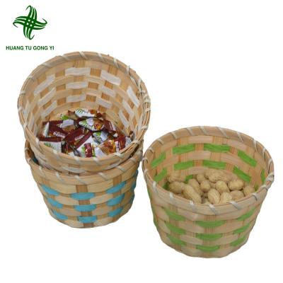 China Huangtu Sustainable Hand - Empty Woven Basket Flower Basket Holiday Easter Wicker Gift Basket Christmas Gift Basket With Handle for sale