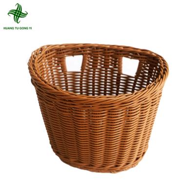 China Wholesale Huangtu Hot Sale High Quality Durable Bicycle Basket Wicker Woven Basket Front Bike Basket Fashion For Dogs Pets for sale