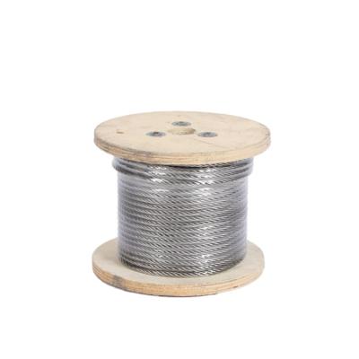 China Tie Up Hoisting 7X37+FC 6.0mm Wire Round Stainless Steel Wire Rope for sale