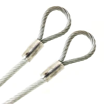 China Outdoor Goods 1.5mm Lifting String Light Hanging Stainless Steel Wire Rope Sling For Holiday Decorative for sale