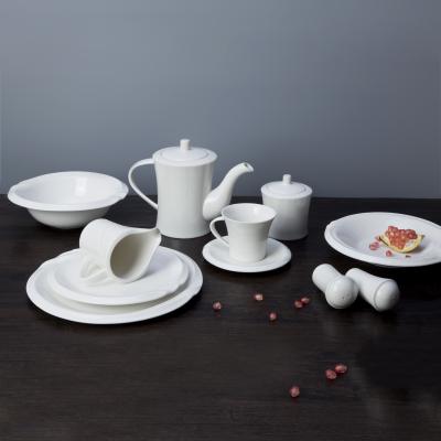 China New Arrival Sustainable Porcelain Dinnerware Supplier Grace Designs Royal Porcelain White Ceramic Dinnerware for sale