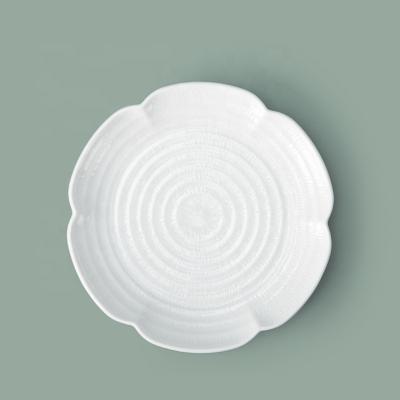 China Manufacturer Sustainable Reliable High Temperature Fashion Easy Cleaning Hotel Used White Ceramic Dinnerware Set for sale