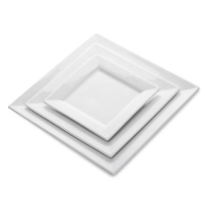 China Viable Wholesale White Square Dinner Plates, Cheap White Dinner Plates for Restaurant, Restaurant Square Dinner Plate^ for sale