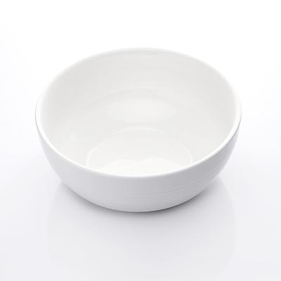 China Stocked China Wholesaler Cheap Supplier In Stock Large Round Cereal Set White Ceramic Salad Bowl Rice Soup Bowl for sale