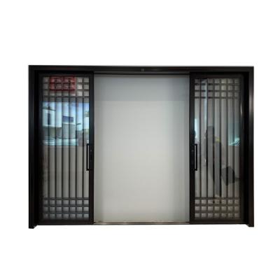 China Durable Narrow Track Aluminum Frame 3 Sliding Door With Aluminum for sale