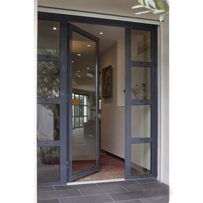 China Durable Gray Aluminum Sheet Double Casement Glass Door Price Pakistan for sale