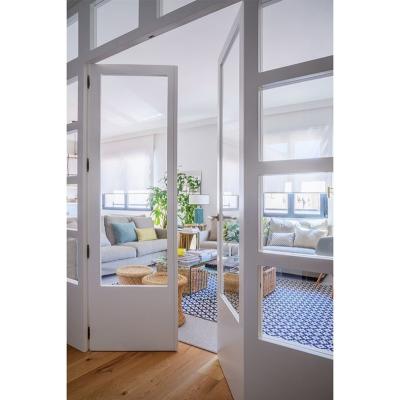 China Durable White French House Waterproof Double Leaf Casement Interior Door for sale