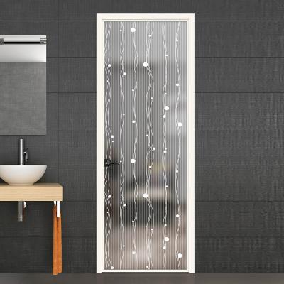 China Durable French Casement Interior Aluminum Door Design For Bathroom for sale