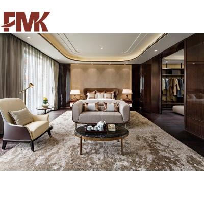 China Solid Wood Finemark Brand Customized Luxury 5 Star Dubai Hotel Furniture Bedroom Sets for sale