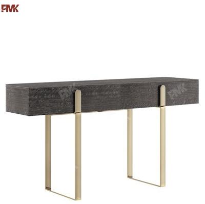 China Hot Sale Foshan Solid Wood Hotel Lobby Furniture Modern Glass Console Table for sale