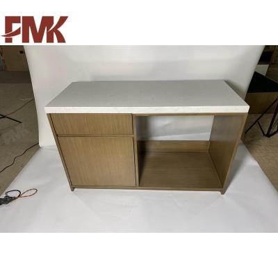 China Modern Solid Wood Furniture Hotel Bedroom TV Chest Media Cabinet With Mini Bar for sale