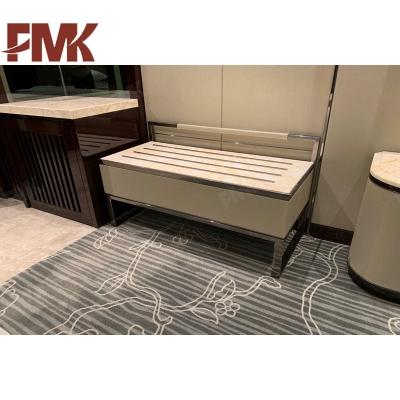 China Modern 5 Star Modern Hotel Bedroom Furniture Project 3 4 With Hotel Folding Wooden Luggage Rack for sale