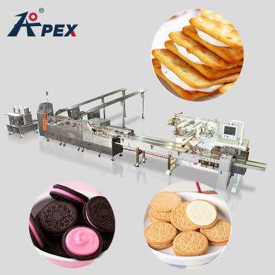 Cina Two-way Multi-function Bakery Biscuit Cookie Jam Filling Industrials Processing Machinery Automatic Biscuit Making Clamping Machine in vendita