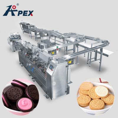 Cina High Quality Easy Use Biscuit Sandwich Cookies Biscuit Squeezing Maker Automatic Biscuit Making Machine in vendita