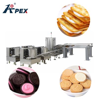 China No Cookie Machine Will Stop Large Capacity Frequency Inverter Adjustable Multifunction Automatic Cookie Cream Sandwich Making Machine for sale