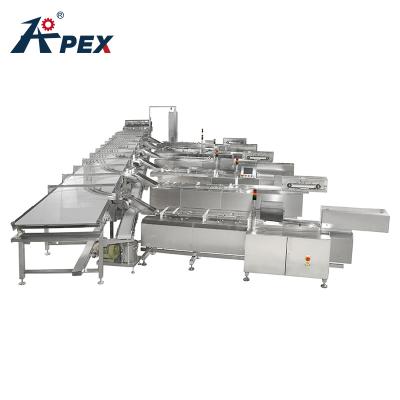 China Food Grade Automatic Intelligent Belt Feeding System Food Electric Belt Conveyor For Pastry Product Line for sale