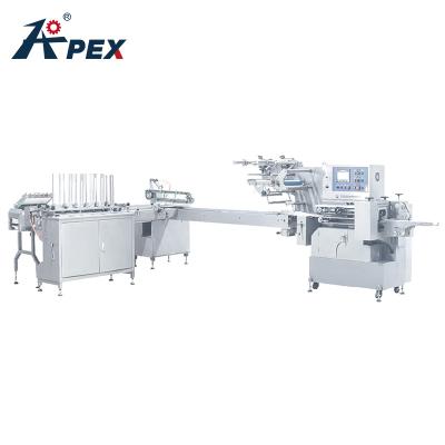 China This model can replace the labor cost of placing trays by hand reduce industry labor cost Tray Packing Machine Plastic Tray automatic feeding food automatic packing line for sale