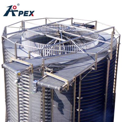 Cina Heavy Duty and Reliable for Ss304 Long Life Low Maintenance Tower Spiral Vertical Cooling Conveyor for Sale in vendita