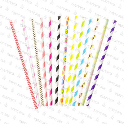 China High Quality Disposable Rolls 6MM*197MM Eco-friendly Paper Straws Multicolor Drinking Straws On Stream for sale