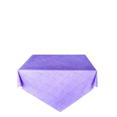 China PARTYBUS Color 30um Oilproof Disposable Plastic Tablecloth Wholesale Waterproof PE Tablecloth 72inch Square Tablecloth for sale