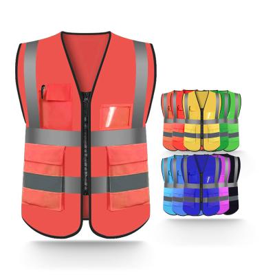 China Water Proof Mingrui Safety Reflective Vest Multicolor Working Recycling Construction Hi Via Safety Vest for sale