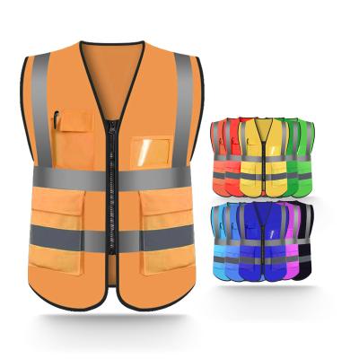 China Water Proof Mingrui Manufacturer Hook And Loop Strength 100% Polyester Hi Mesh Reflective Safety Vest for sale