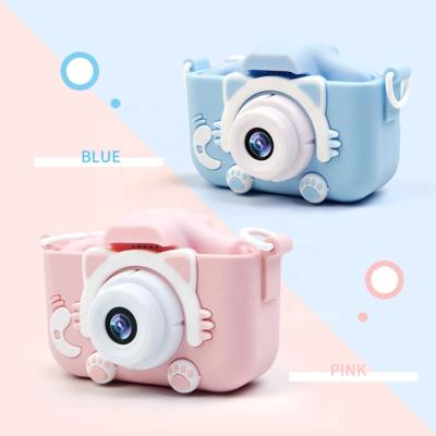 China Cute Face Priority Children's Mini Digital Camera Toys IPS Screen Education Birthday Gift for sale