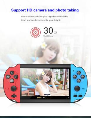 China Nostalgic 4.3 Inch HD Large Screen 8G Plastic Double-Rocker X7 Classic Mini Console Retro ABS Game MP5 Video Game for sale