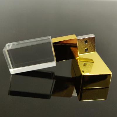 China Hot Selling Acrylic USB Flash Drive 2.0/3.0 8GB 16GB 32GB 64GB Shiny Gold USB Drive Luxury Model Pen/Gold/Rose Drive Siver for sale