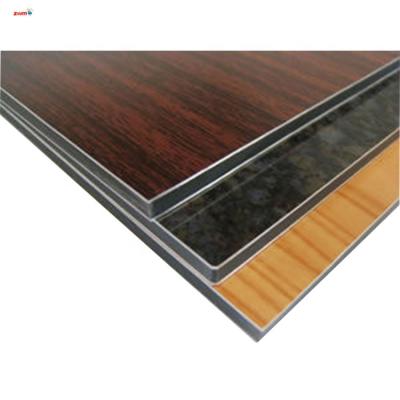 China Wood Exterior Aluminum Composite Wall Cladding ACM Panel Sandwich Plate Panel 4mm for sale