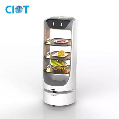 China Hotels New Arrival Smart Robot Food Delivery Robot Serving Robot Autonomous Waiter For Hotel for sale