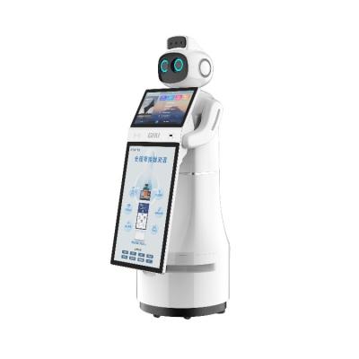 China Intelligent hotels concierge robot for sale visitor management advertising display service robot mobile hospital robot 2020 new product for sale