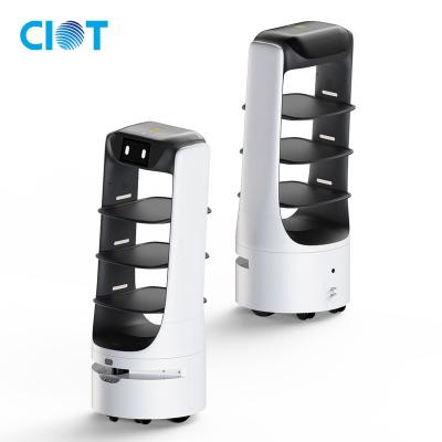 China Hot Selling CIOT Hotels Robot Serving Delivery Vehicle For Food for sale