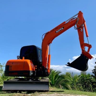 China Rippa Excavators Machine 5 T 6 T 7 Ton Small Mini Crawler Bagger Digger 6 Ton Excavator en venta