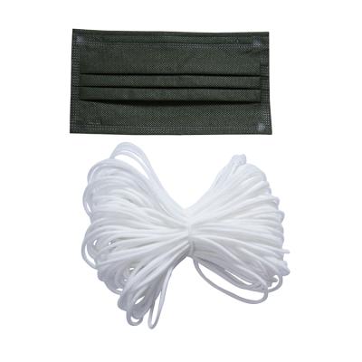 中国 Factory Free Sample 3mm Elastic Ear Loop Rubber Band Elastic Earloop Cord For Face Mask 販売のため