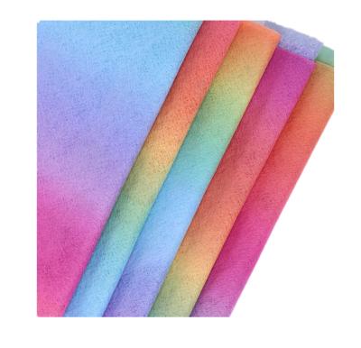 China Waterproof Rainbow Spunlace Fabric Nonwoven PET Spun Non Woven Fabric Bond Roll for sale