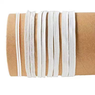 Κίνα 4mm Elastic Elastic Band With 2 Core Elastic Braided Flat Band For Garment Hair Industrial Dress προς πώληση