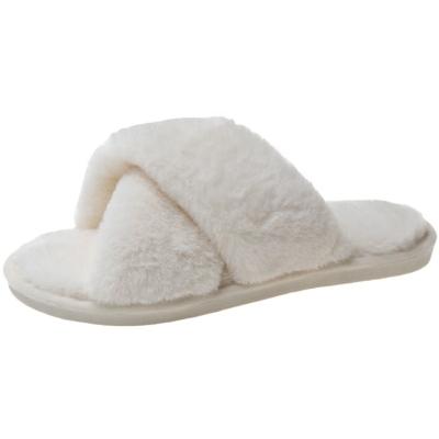 China Cushioning Cotton Slippers Women's New Arrival Fashion Plush Indoor Home Wool Antiskid Slippers for sale