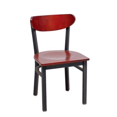 China French Style Plywood (Others) Seat Stackable Metal Cafe Chairs Adjustable for sale