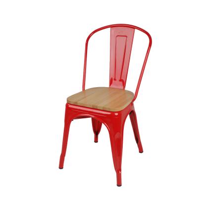 China (Other)Adjustable Modern Industrial Wooden Seat Cafe Metal Dining Chair for sale