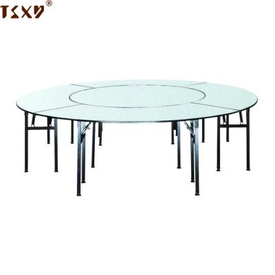 China (Others) High Quality 6ft Round Adjustable Wedding PVC Banquet Folding Dining Tables for sale