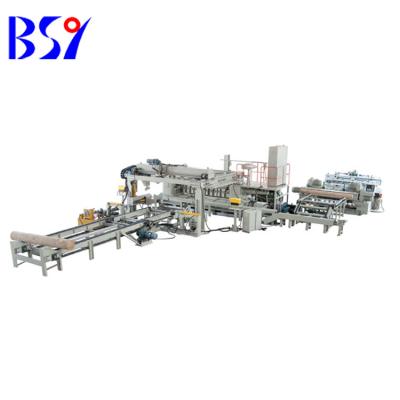 China Hydraulic Plywood Machine CNC Single - Spindle Rotary Shaft And Veneer Peeling Line for sale