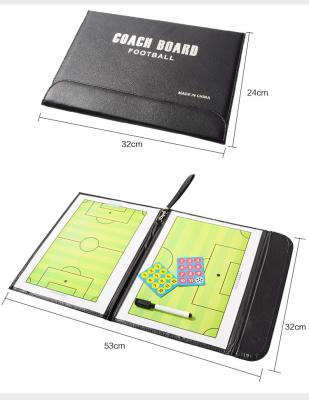 China Leatherwear Football coach shows folding three fold magnetic playboard Basketball playboard for sale