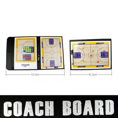 China Leatherwear Two - half football tactics board Basketball referee coach tactics board folding magnetic two - fold tactics instruction board for sale